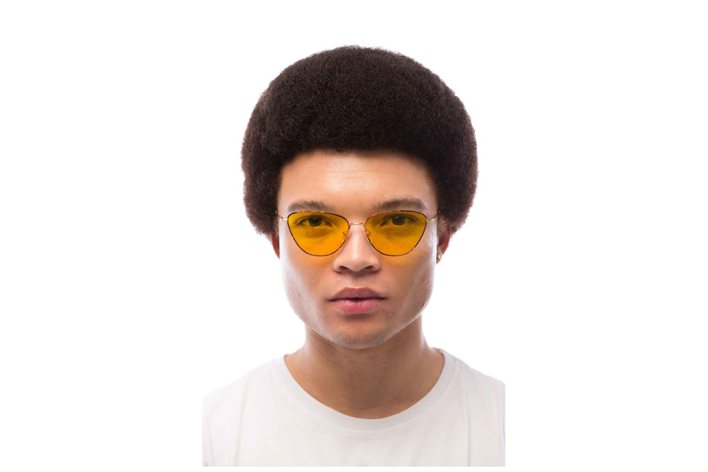 Man Wearing Raye Light Sensitivity Glasses