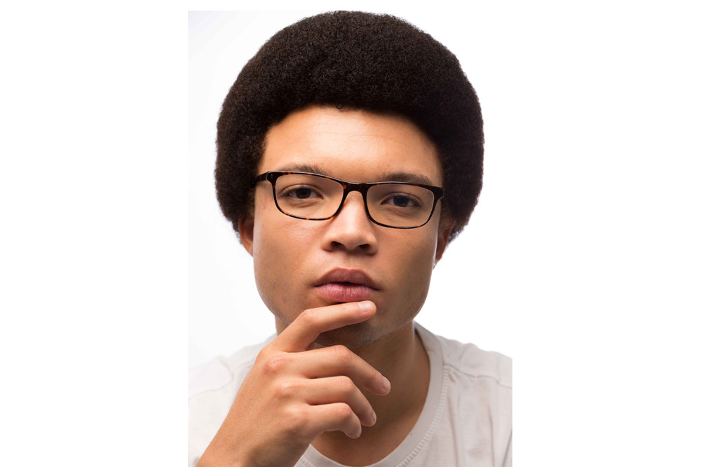 Woman Wearing Tortoise Shell Computer Glasses