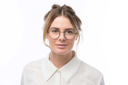 Woman Wearing Lennon Computer Glasses