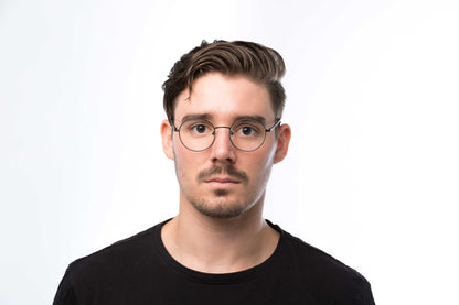 Man Wearing Lennon Computer Glasses